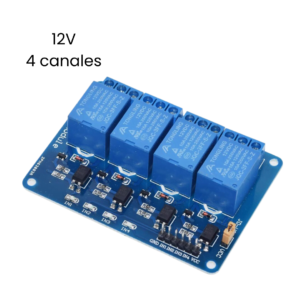 Módulo Relé 4 canales 12V 10A SRD-12VDC-SL-C Optoacoplador