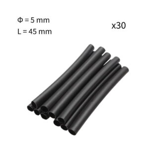 Termoencogible 5mm Negro Aislante Cables 30 Piezas