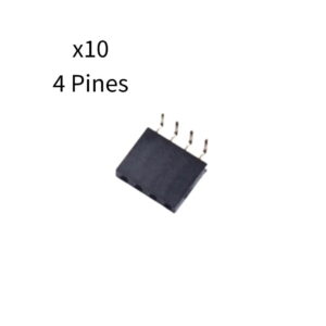 Socket Header 4 pines Hembra 90 Grados 1 Fila 2.54mm Kit 10