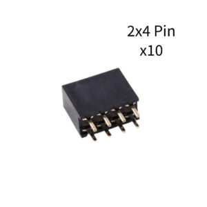 Socket Header 2x4 Pin Hembra Doble Fila Recto 2.54mm Kit 10