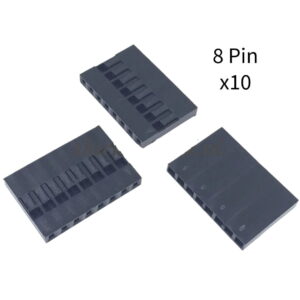 Conector Dupont 8 Pin Housing Plástico 1 Fila 2.54mm Kit 10