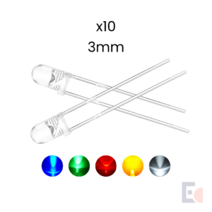 Diodos LED 3mm Transparentes Alto Brillo