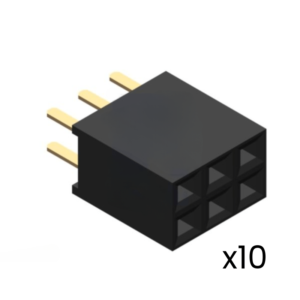 Socket Header 2x3 Pin Hembra Doble Fila