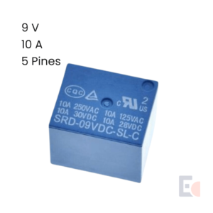Relé 9 V 10 A PCB 5 Pines Power Relay SRD-09VDC-SL-C