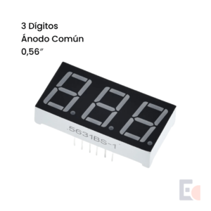Display 7 Segmentos 0,56″ Ánodo Común - 3 Dígitos