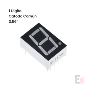 Display 7 Segmentos 0,56″ Cátodo Común - 1 Dígito