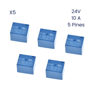 Relé 24 V 10 A Pcb 5 Pines Power Relay Srd-24vdc-sl-c Kit-5 - Hidden