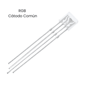 LED RGB Rectangular Cuadrado Cátodo Común 2x5x5mm