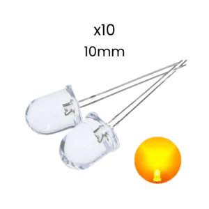 Diodo Led Alto Brillo 10mm 0.75 W Color Amarillo Redondo Kit 10 - Hidden
