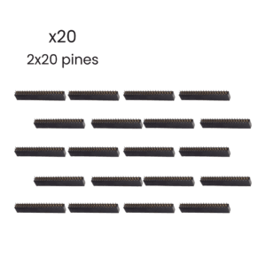Socket Header 2x20 Pin Hembra Doble Fila Recto 2.54mm Kit 20 - Hidden