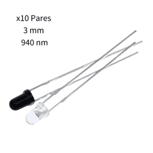 Par Emisor Receptor Diodos Infrarrojos 3mm 940nm Kit 10 Pares - Hidden