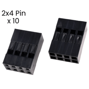 Conector Dupont 2×4 Pin Housing Plástico Doble Fila 2.54mm