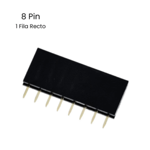 Socket Header 8 Pines Hembra 1 Fila Rectos 2.54mm