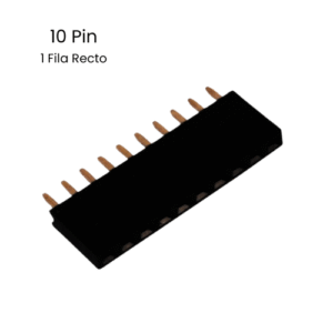Socket Header 10 Pines Hembra 1 Fila Recto 2.54mm