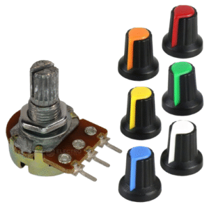 Kit Potenciómetro WH148 + Perilla Tapa Colores