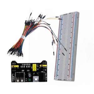 Kit Fuente Alimentación Mb102 +Protoboard 800 puntos   cables dupont