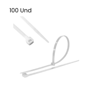 Tirrap Wrap Amarre Plástico 3,6 x 150mm Blanco 100 Und