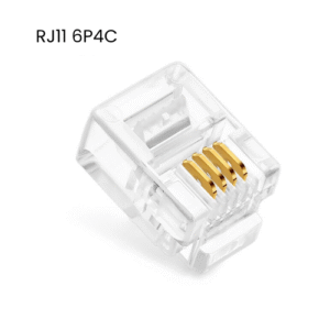 Conector Telefónico RJ11 Pines Dorados 6P4C