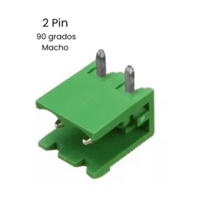 Conector de Bloque KF2EDGK 2 Pines Macho 90 Grados 5.08mm